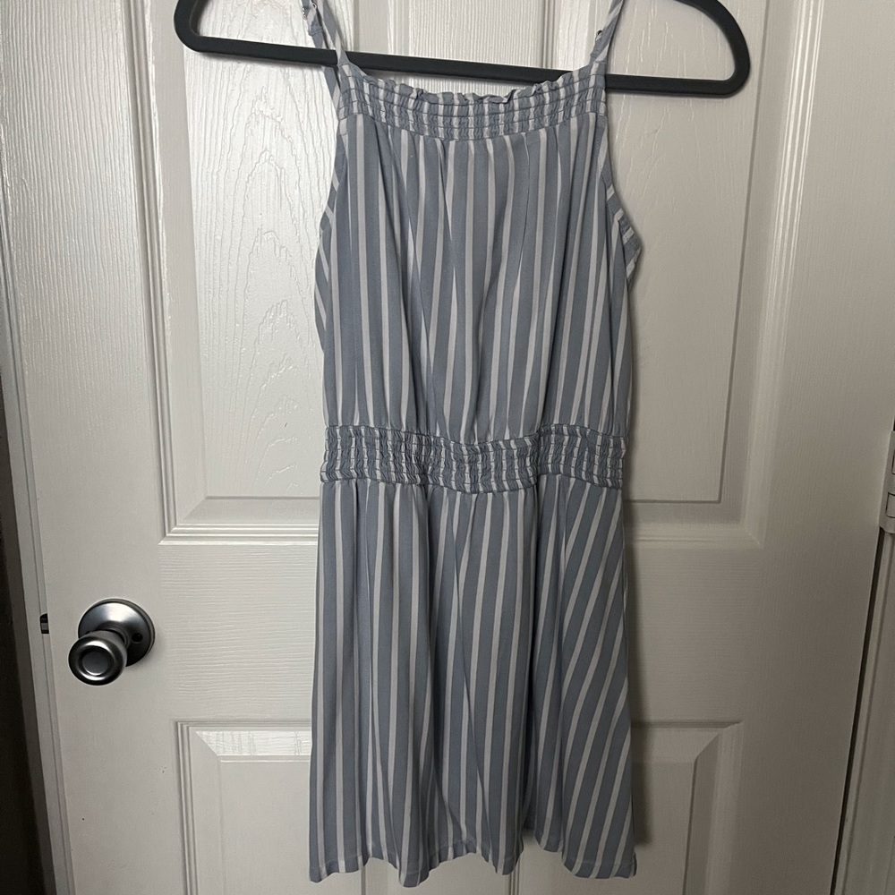 Abercrombie kids blue and white dress